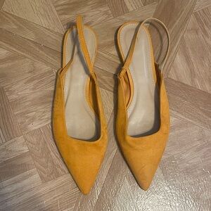 H&M Pointed Suede Slingback Flats